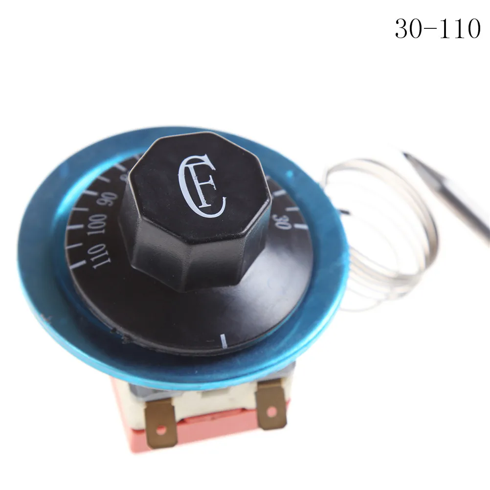 1PC black Thermostat Dial Temperature Control Switch for Electric Oven Dial AC220V 16A