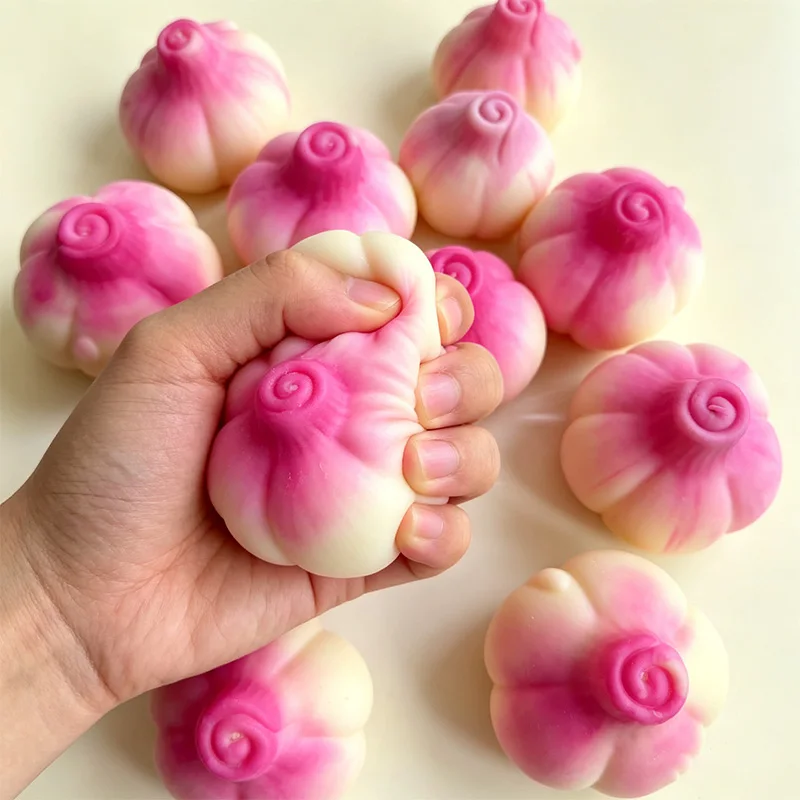 Handmade Onion Squishy Stress Reliever Crunchy ASMR Slow Rising Sensory Fidget Soft Decompression Gadget for Desk Anxiety