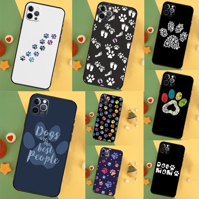 Dog foot print Paw Colorful Pattern Case For Samsung Galaxy A55 A35 A15 A54 A34 A14 A33 A53 A13 A23 A17 A06 A16 A56 A36 A32 A52