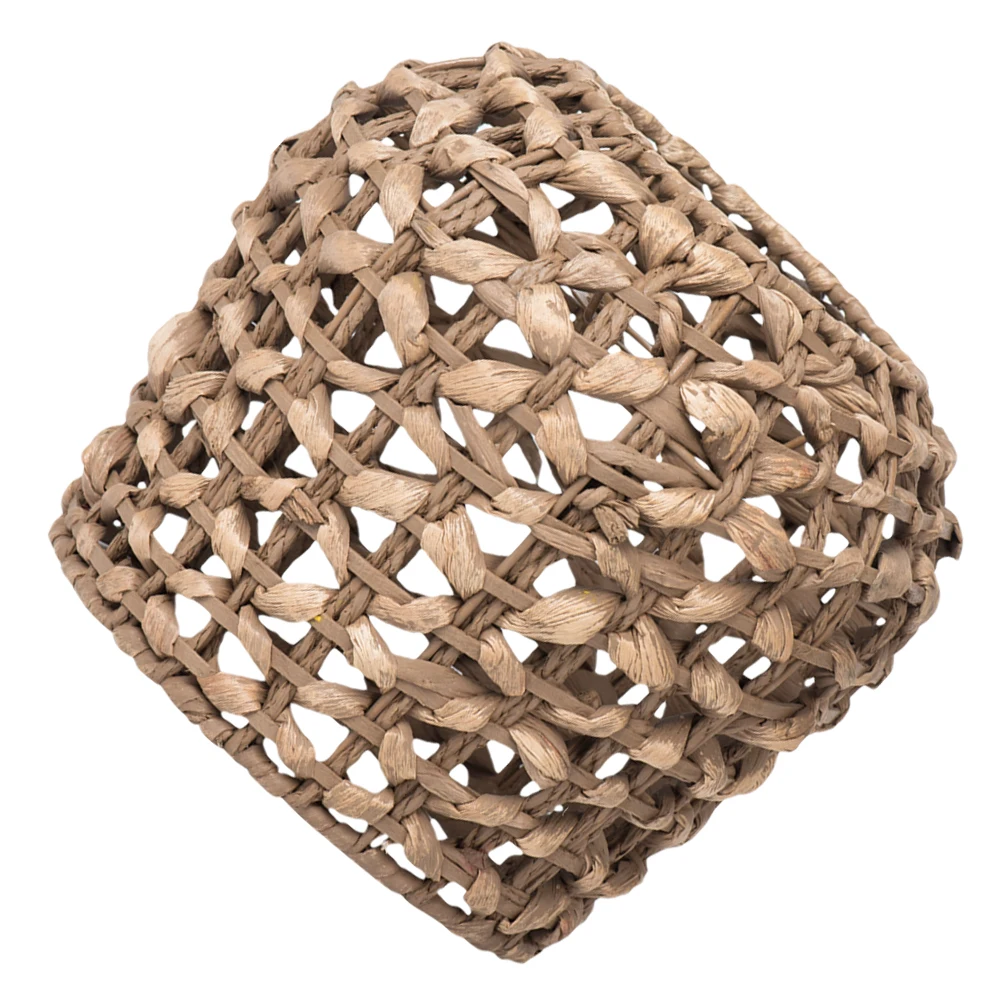 

Lamp Shade Natural Hyacinth Handwoven Rustic Style Decorative Cover For Farmhouse Boho Pendant Lamp Simple Woven Design