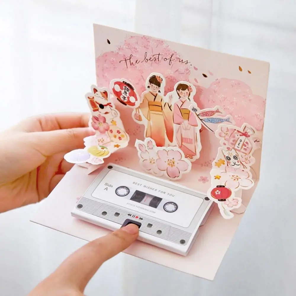 60 ثانية بطاقة المعايدة القابلة للتسجيل لتقوم بها بنفسك شخصية شريط كاسيت بطاقات المعايدة رسالة صوتية نعمة بطاقات التهنئة