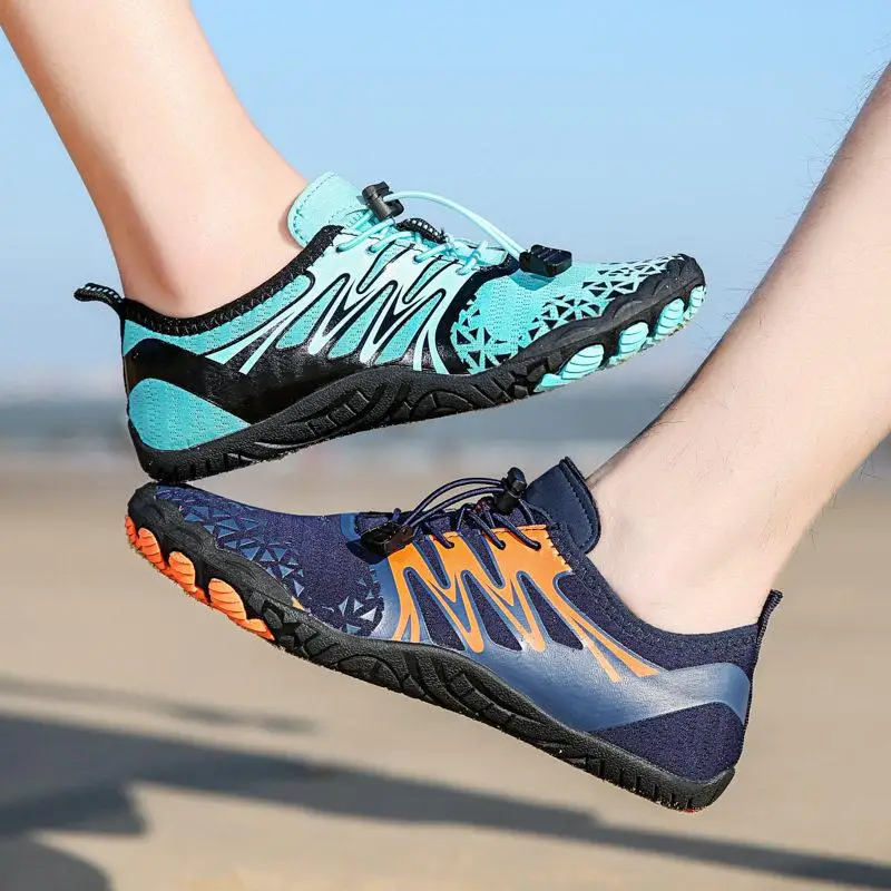  Anti-Slip Mesh Net Beach Shoes Outdoor Trekking Water Shoes Five-Finger Couples Scuba Diving Fitness Hiking Shoes