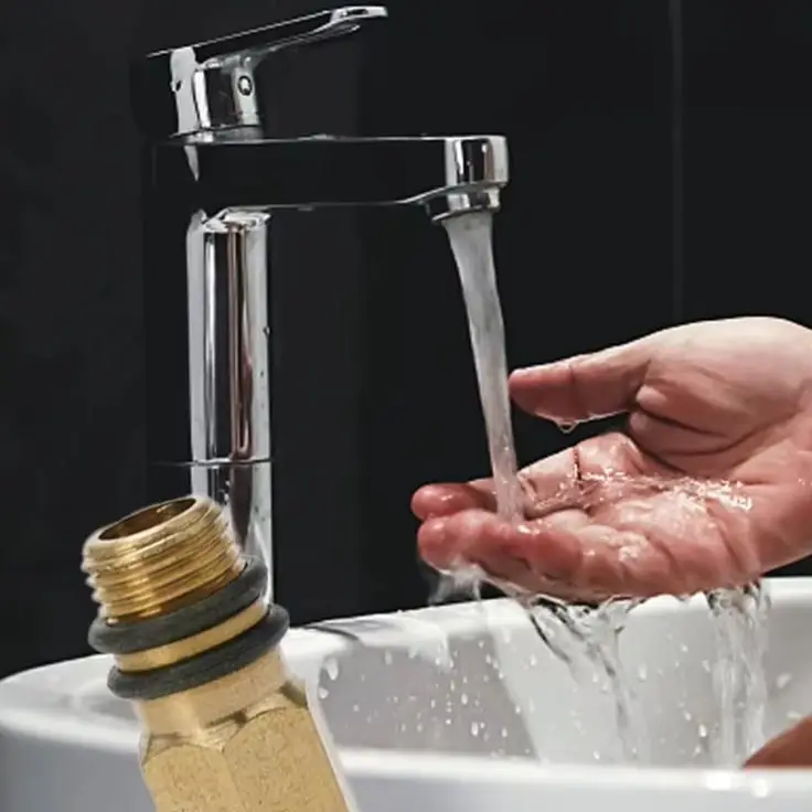 Cold Hot Faucet Tap Flexible Pipe End Cap Water Inlet For Bathroom Kitchen 1pc Brass M10 Thread Blanking Plug & Mixer Tap