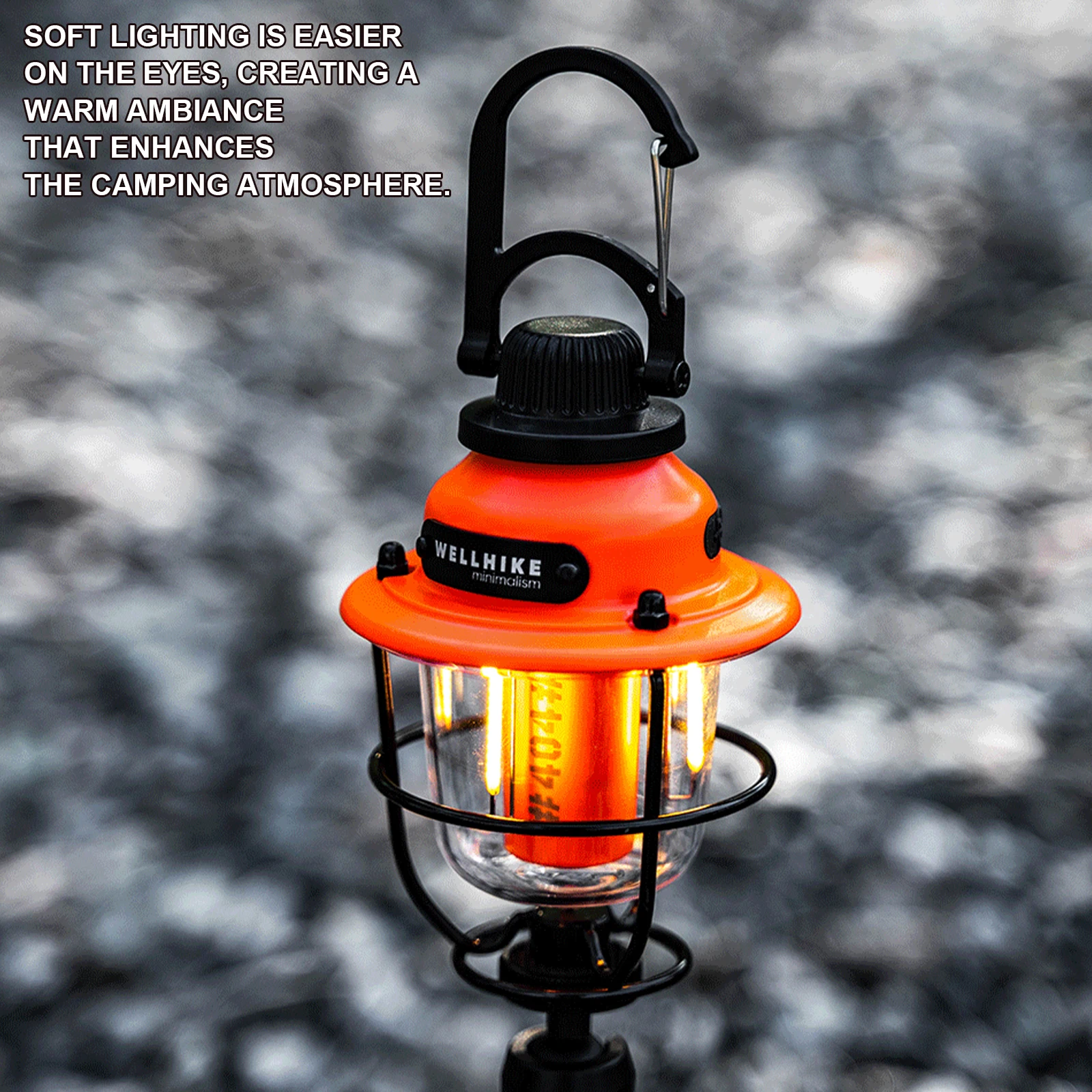 Outdoor Lighting Camping Lights withHook Long Life Locking Pinecone Light LED Multifunction Ambient Light Tent Canopy Flashlight view 4
