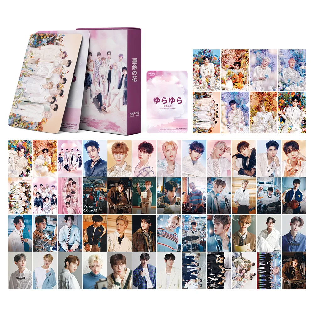 55Pcs/Set ZEROBASEONE Lomo Card New Album ZB1 PARK GUN WOOK ZHANGHAO KIMTAERAE KIM GYU VIN HAN YU JIN PhotoCard Fans Gifts