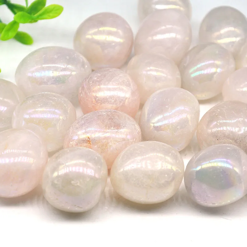 Natural Electroplating Color Rose Quartz Crystals Quartz Healing Stones Specimen Decor Bulk Tumbled Gemstone Home Decoration