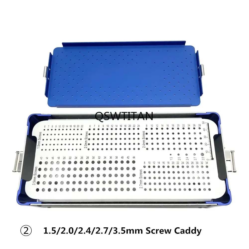 Empty Bone Screw Sterilization case orthopedic veterinary screw sterilization box case Aluminum