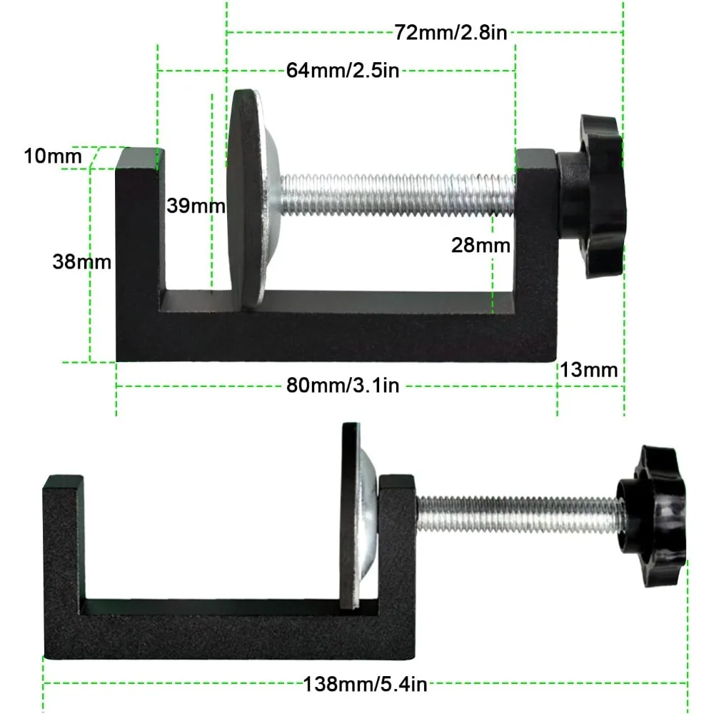 4 Pieces of G Fixture Kit, Clamping Range 10-57mm Woodworking Fixture, Adjustable Workbench Fixture Tool Accessories