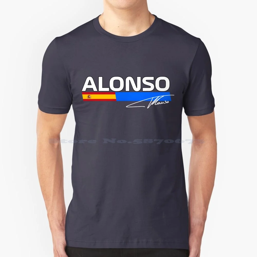 Fernando Alonso T Shirt 100% Cotton Tee Fernando Alonso 14 Alpine