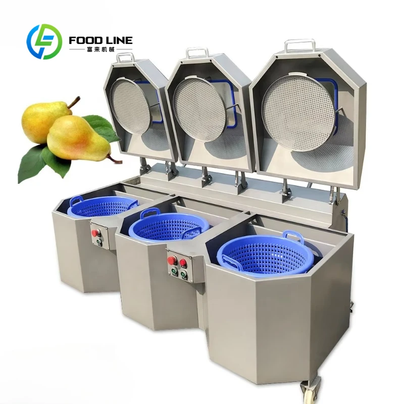 Customized High Efficiency Industrial Semi Automatic Vegetable Washing Machine India Fruit Washer Machine Air Bubble Cleaning