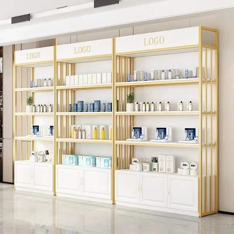 Shelf Beauty Salon Product Display Cabinet Cosmetics Facial Mask Display Shelf Live Broadcast Room Shelf Nail Salon Container