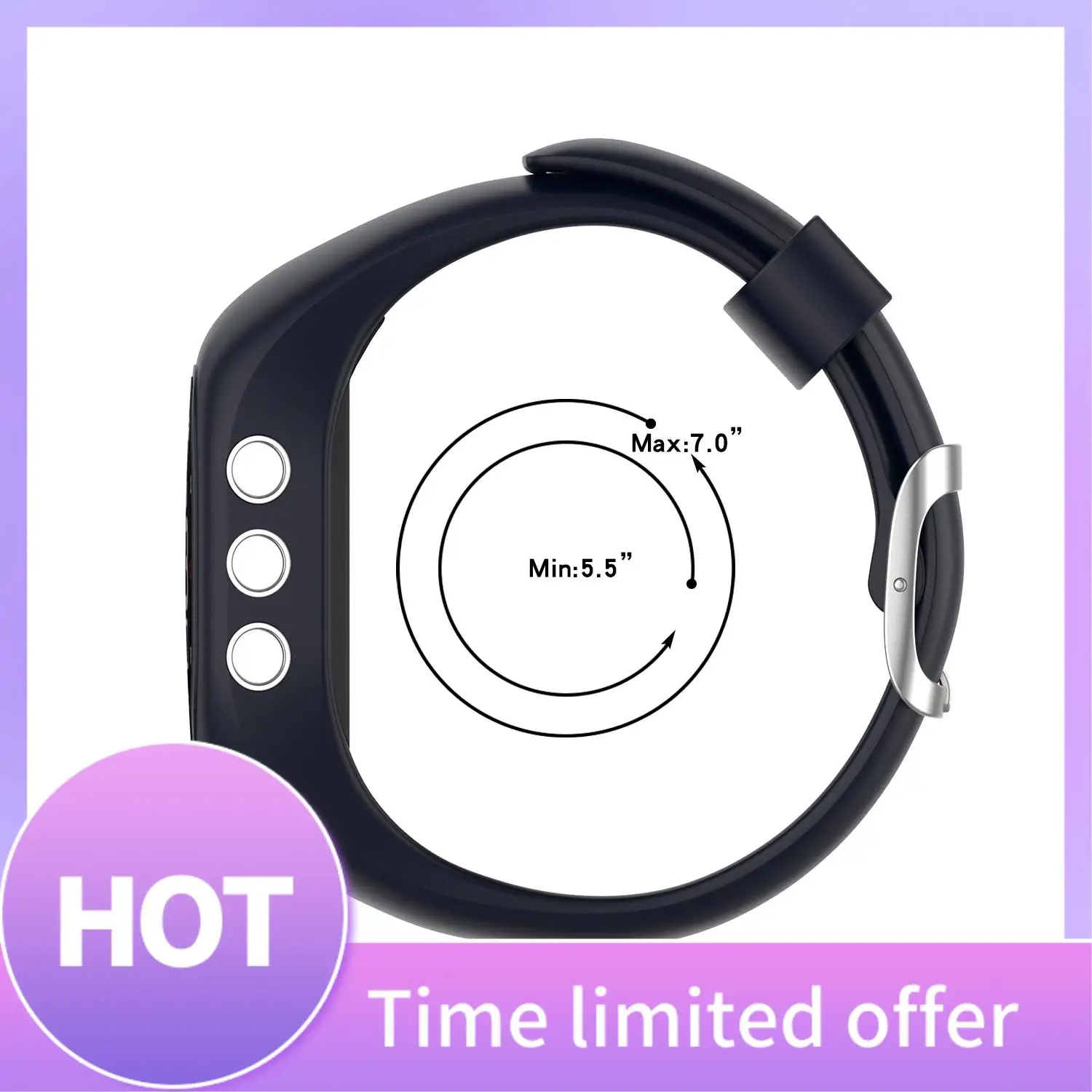 

B68A силиконовый ремешок для часов, регулируемый ремешок на запястье, сменный браслет для умных часов Polar A300