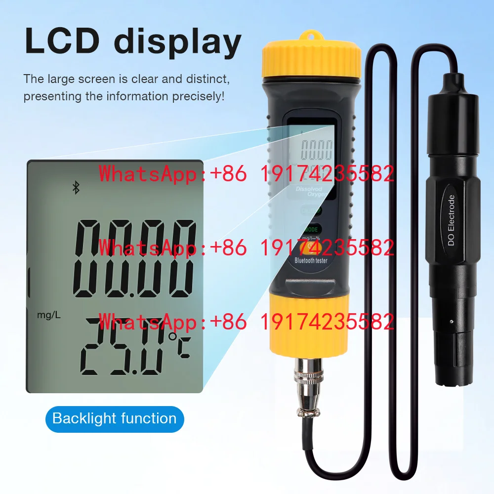 Tester ATC 0-199.9% Oxygen Contents Detector Digital Dissolved Oxygen Meter Smart Water Quality Monitor Sensor