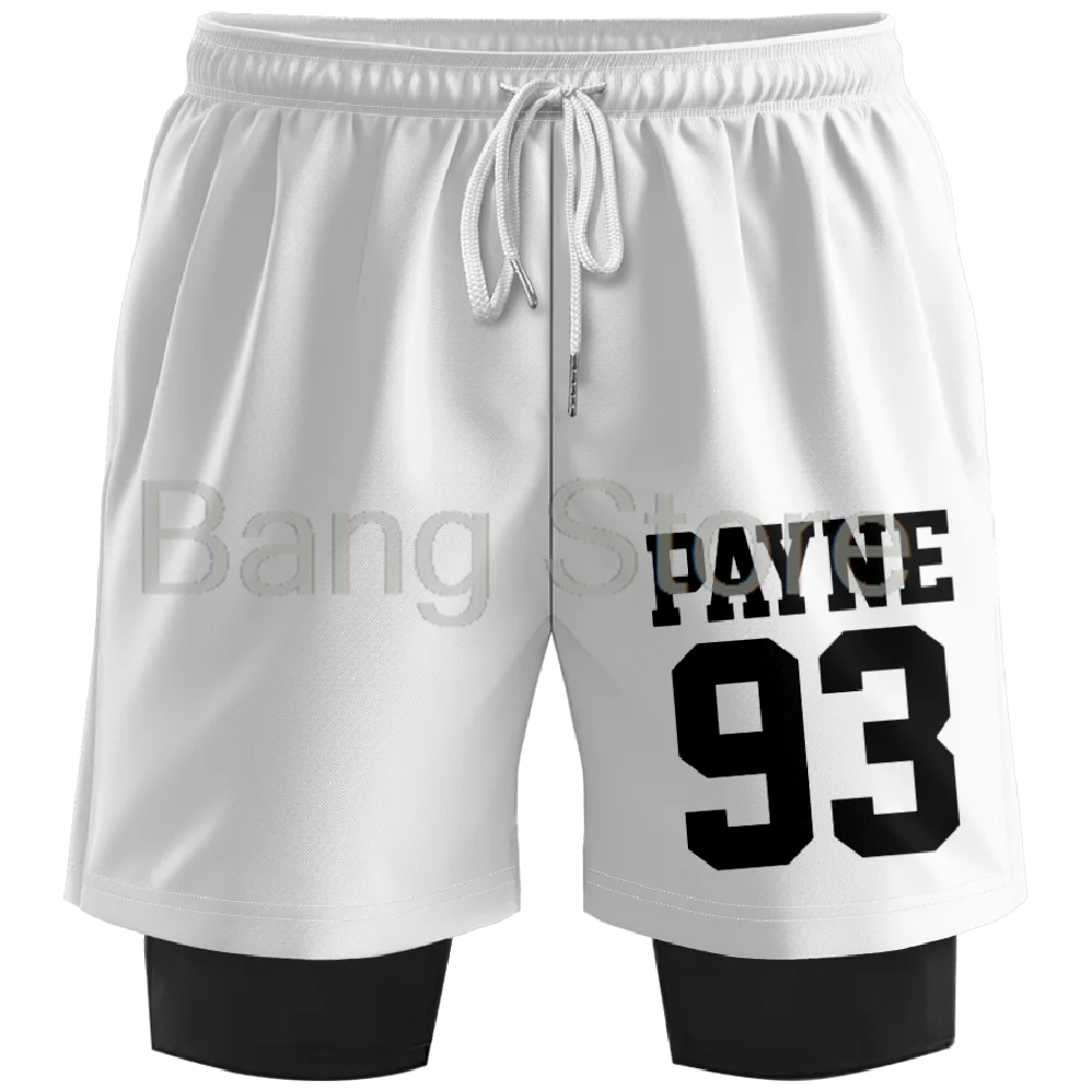 Liam Payne 93 Fake Two-Piece Shorts Unisex Casual Streetwear Sports Shorts