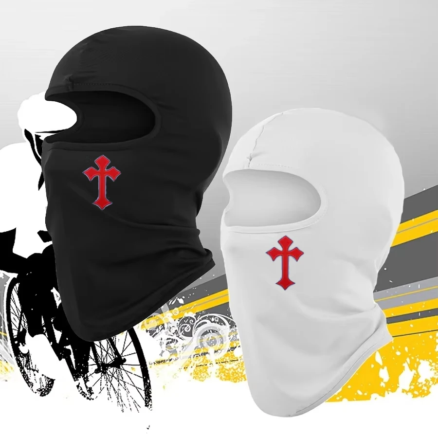 Fahrrad-Gesichtsmaske, Kreuzdruck, Outdoor-Ausrüstung für Herren und Damen, Sonnenschutz, atmungsaktive Sturmhaube
