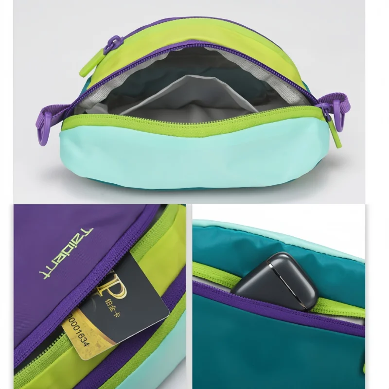 موضة الدوبامين حقيبة كتف الصدر مقاوم للماء المحمولة النايلون حقيبة كروسبودي الرياضة سعة كبيرة تشغيل حقيبة بحزام السفر في الهواء الطلق