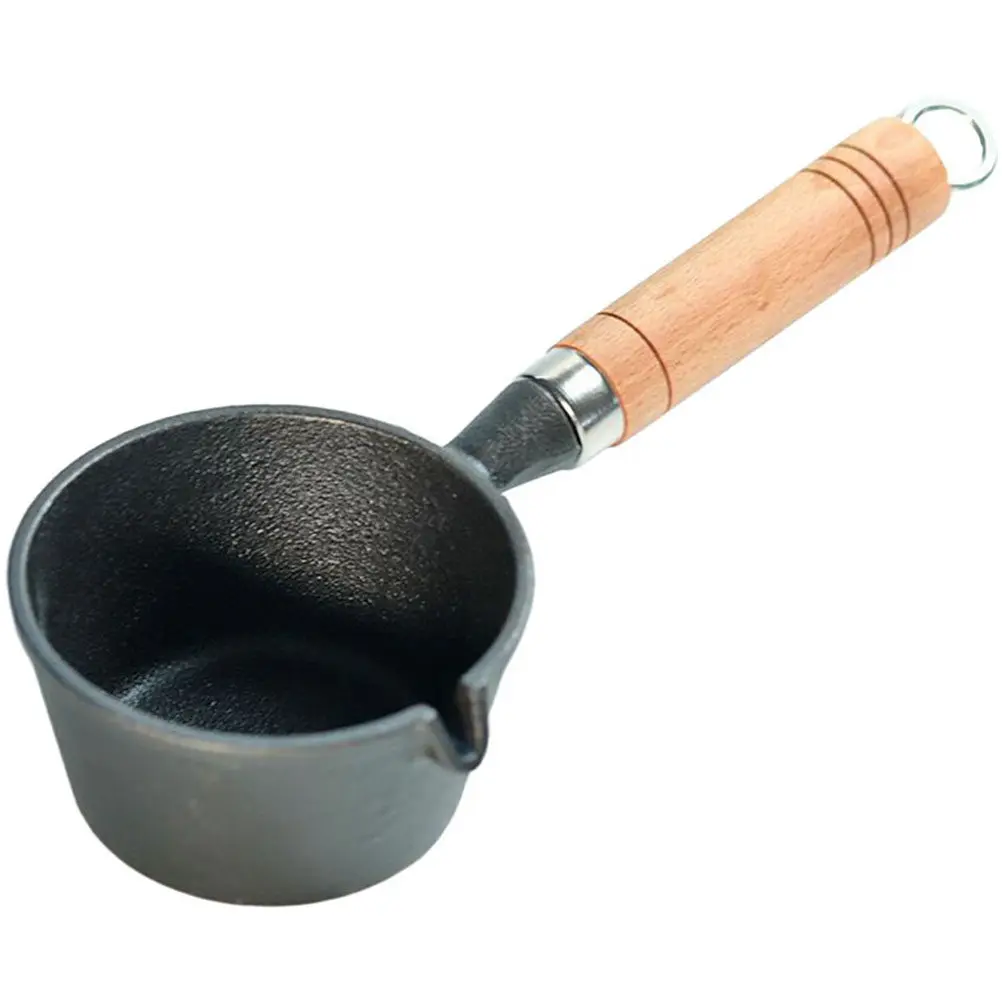 Mini Omelet Pan Heavy Duty Cast Iron Nonstick Saucepan Compatible with Induction Cooker Gas Stove Multipurpose Milk Pot