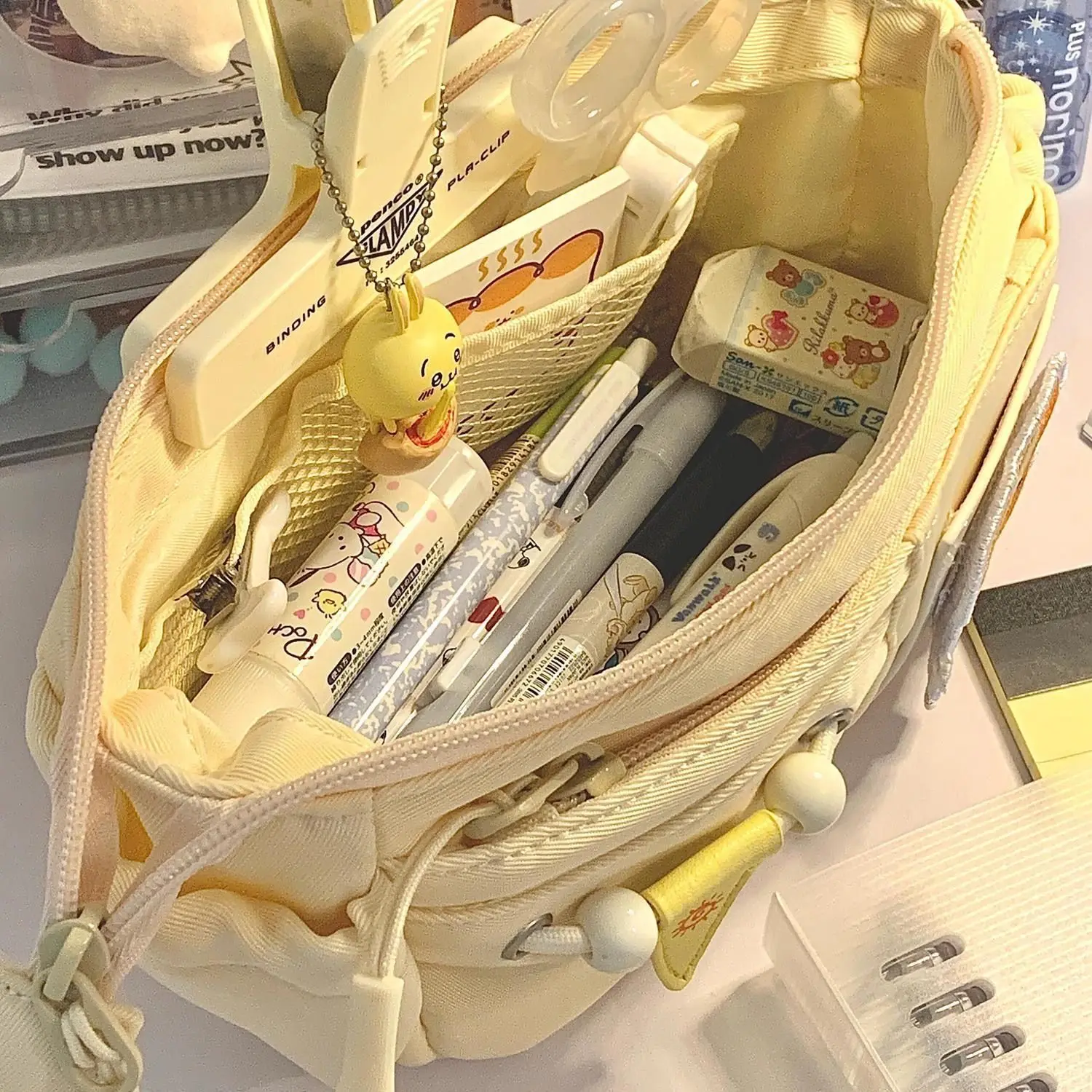 Xiaohongshu-Style Ins Creative Magic Kitchen Large-Capacity DIY Embroidery For Students, Multi-Layer Stationery Pencil Case