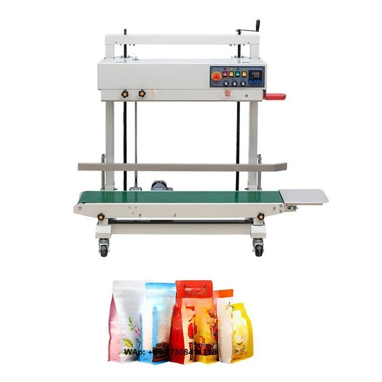Semi-automatical Heat Plastic Bag Continuous Mechanical Band Sealer Vertical Sealing Machine