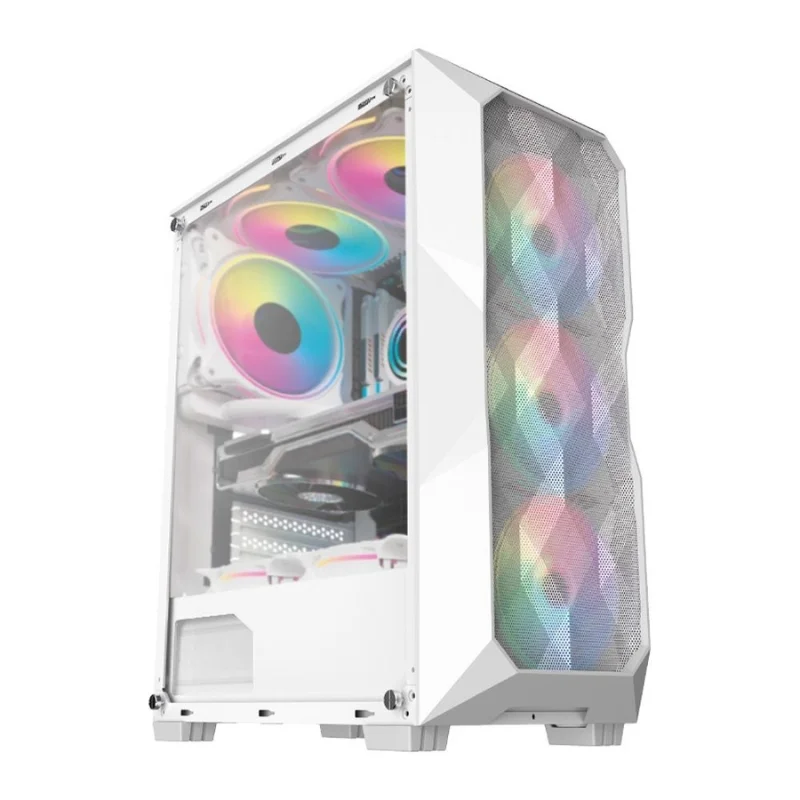 Cabinet Gamer Hayom 3 Fans S/Source MidTower ATX White-GB1730