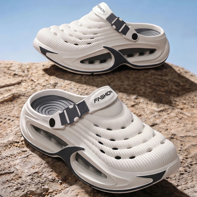 Big Size 38-49 Fashion Men's Summer Outdoor Sports Clogs Non Slip Soft Bottom Wading Beach Sandals Male Cozy Hollow Out Sandals image 5