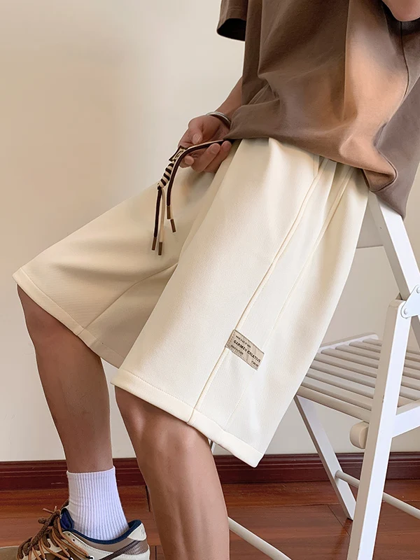 

Men's Ice Silk ort Pants Summer New Sle Casual Loose Fit Five-Quarter Length Qui Dry Breathable Sports Leisure Trousers