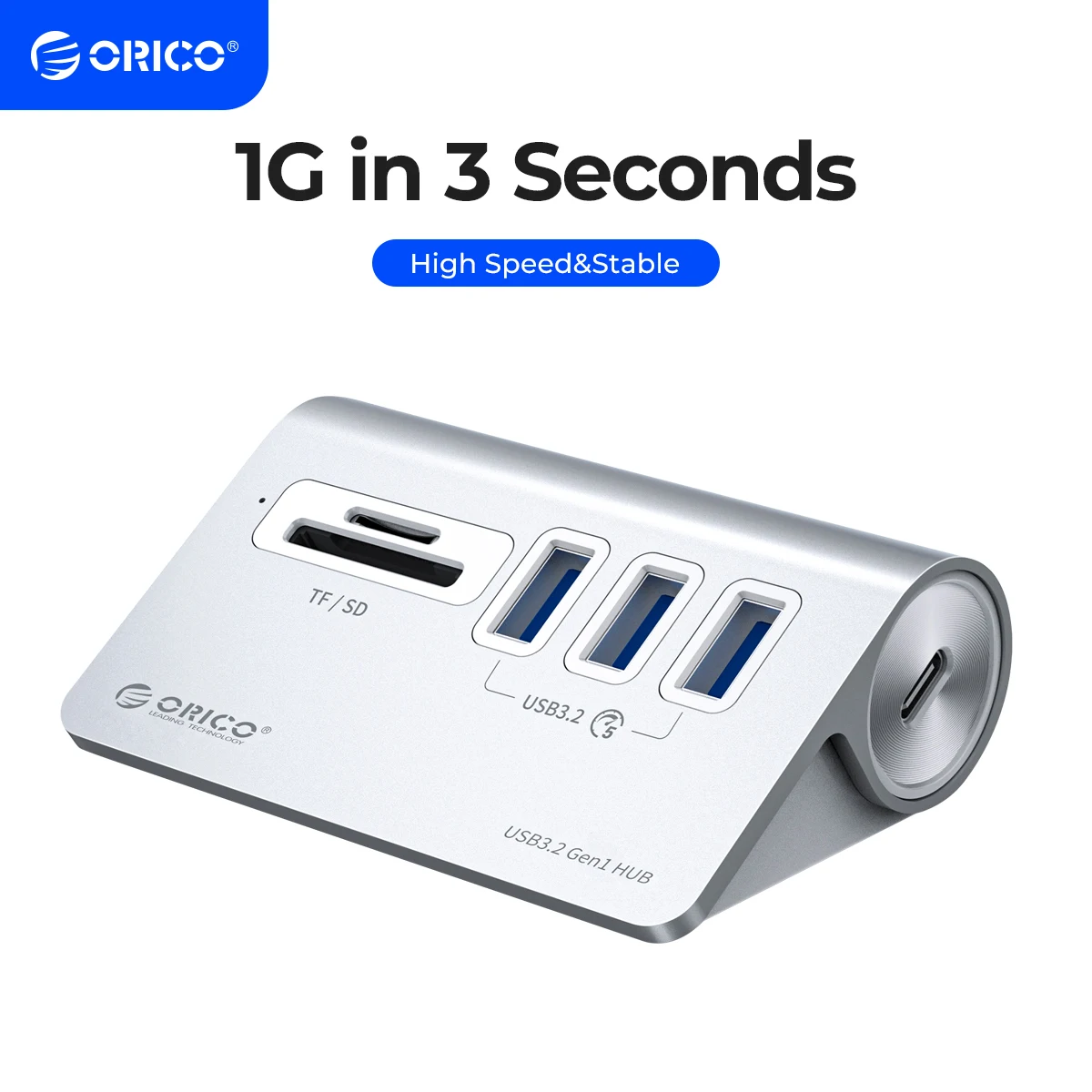 

ORICO Aluminum Powered 5Gbps HUB PD18W Charger USB3.2 Type USB C Card Reader Splitter With Power Adapter for MacBook Accessories