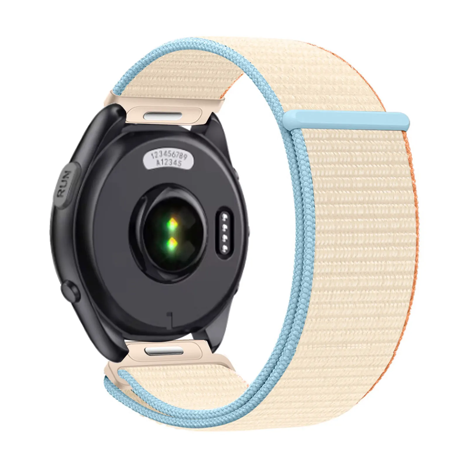 Nylon Bands for Garmin Vivoactive 4S/3S, Vivomove 3S/Venu 3S/2S, Forerunner 255S/255S Music/265S with Velcro and Snap fastener