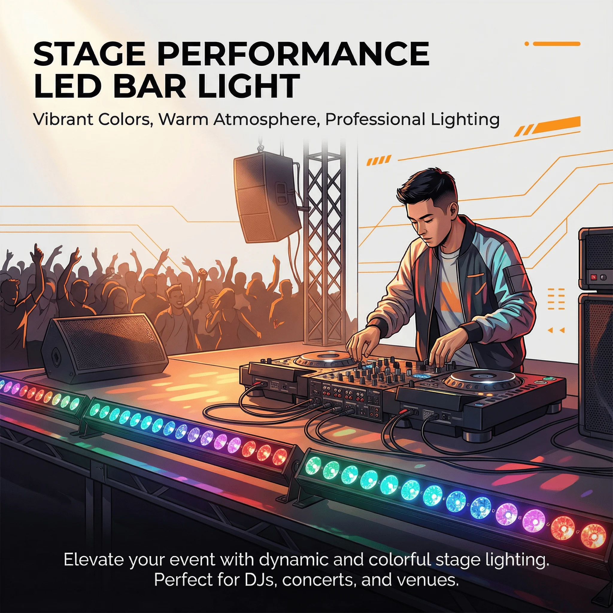 4Pcs 24x6W 120W LED Bar Wall Wash Lights 4in1 RGBW UV 6in1 Stage Lights Effect DJ For Outdoor Building Decoration Wedding Party