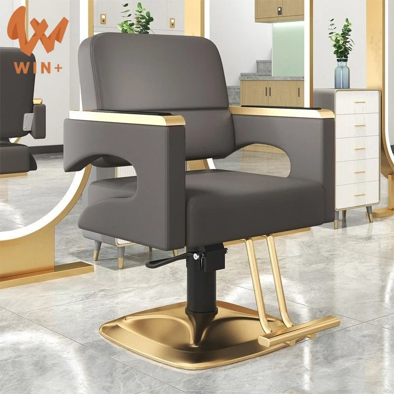 Luxury hairdressing cosmetic black and gold hair styling beauty salon chair furniture