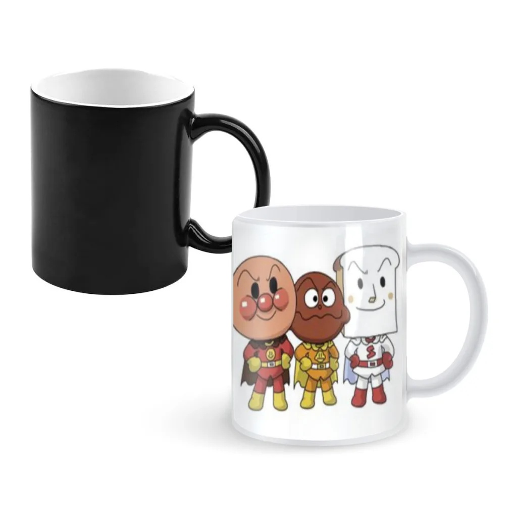 Anime A-Anpanman Classic Vintage Creativity Change Color Chang mug Ceramic mug Hot Coffee Cup Breakfast Cup mug Friend Gift