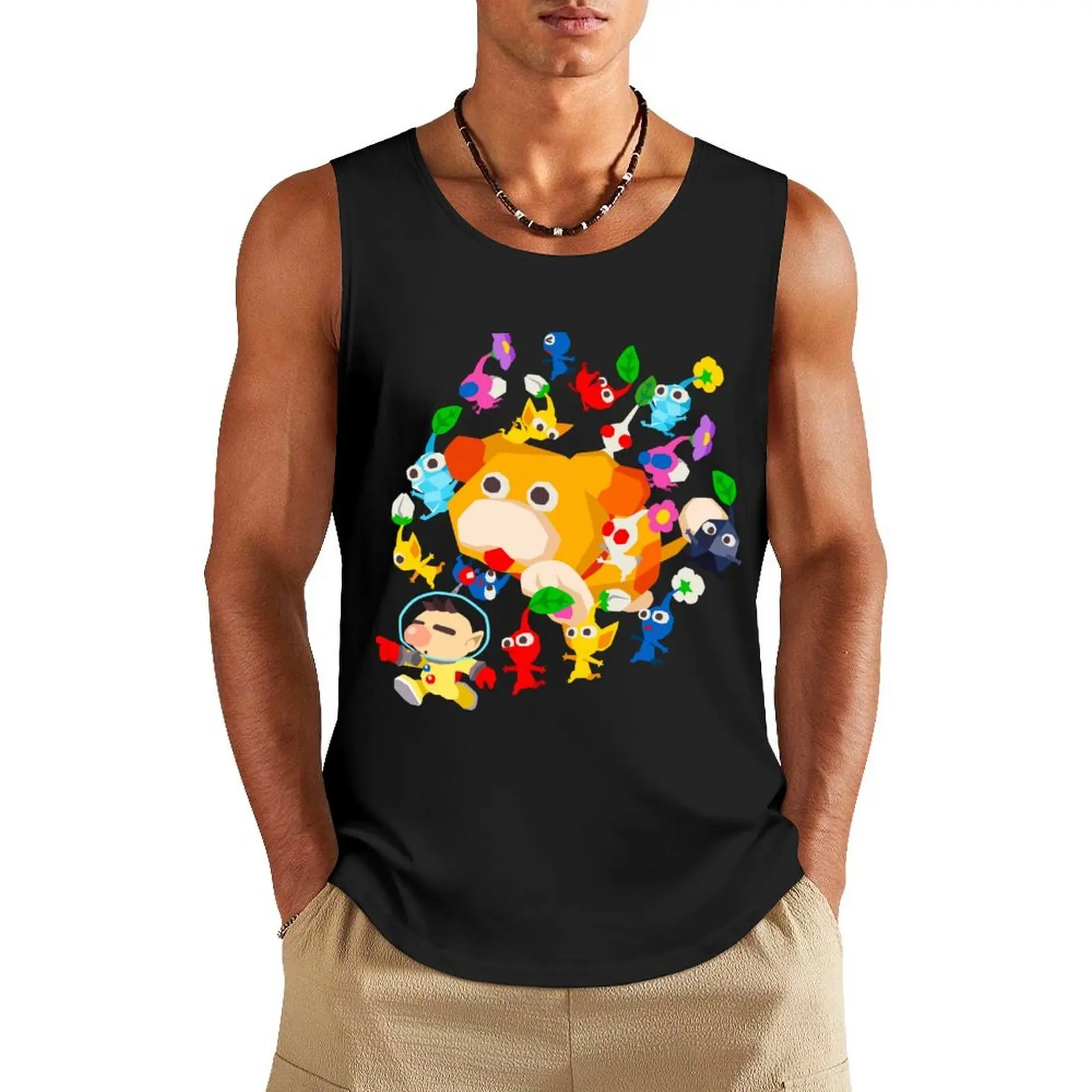 

Pikmin 4 Tank Top sexy clothes men Men's tops Man sleeveless shirt gym shirts