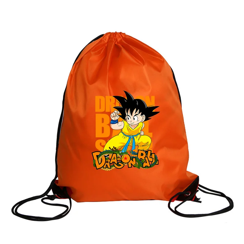 Bolsa con cordón de Dragon Ball Z, bolsa de almacenamiento portátil de Goku, Mochila deportiva impermeable para nadar, regalo de bolsillo de