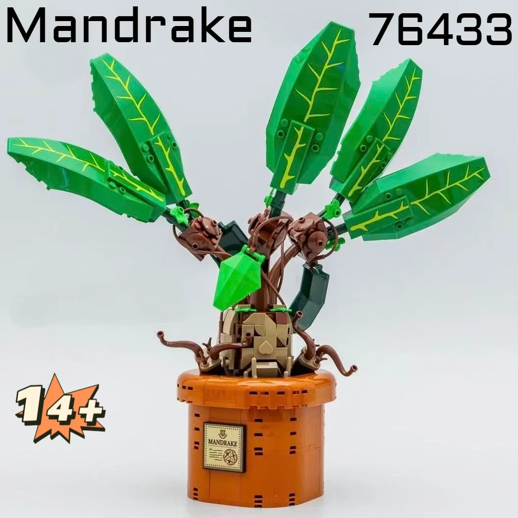 Nuevo 2026, 579 Piezas, Mundo Mágico de Harry, 76433, Modelo de Planta de Mandrágora, Bloques de Construcción, Rompecabezas, Juguetes, Decoración del Hogar, Regalos de Cumpleaños