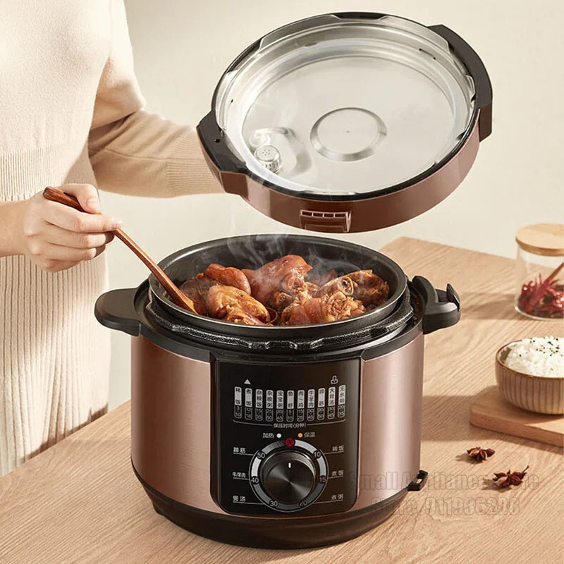 ميديا قدر الضغط الكهربائي 5L بطانة مزدوجة وعاء طبخ الأرز المنزلي 220 فولت أجهزة المطبخ طباخ كهربائي متعدد الوظائف