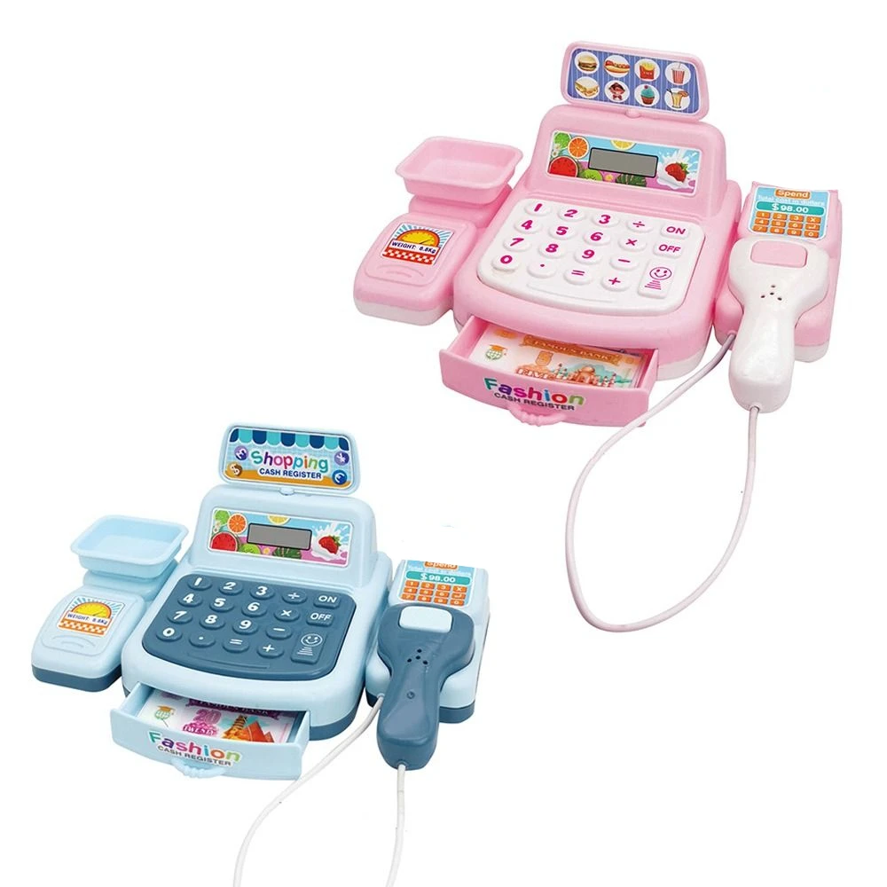 Mini Lighting Supermarket Cash Register Sound Effects Role Play Supermarket Cashier Play House Cashier Pretend Play Children's