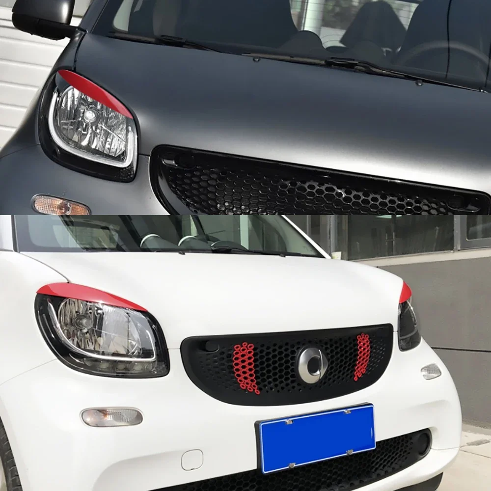 

Car Styling Headlamp Eyebrow Headlight Trim Eyelids Stickers Extension Replacement For Mercedes Smart Fortwo 453 2015-2019