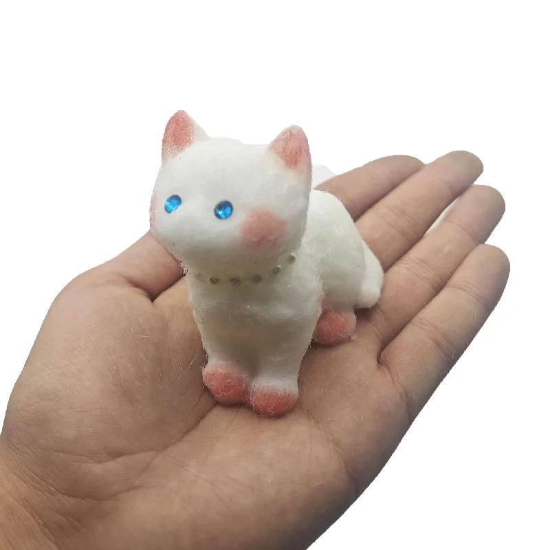 

Squishy Fluffy Kawaii White Cat Blue Eyed Persian Cat Fidgety Toys Girl Birthday Cute Gift Fingertip Toy Stress Relief Toys Pets