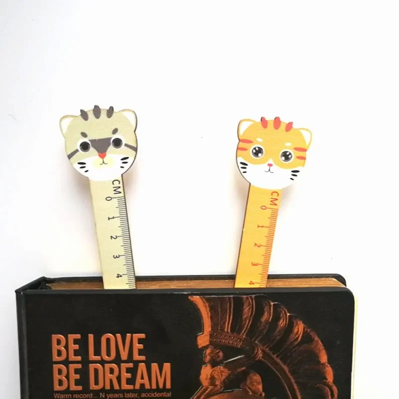 2Pcs Cartoon Cat Ruler 15cm Cute Journal Stationery Study Office Measuring Ruler Student Supplies Kawaii School Supplies