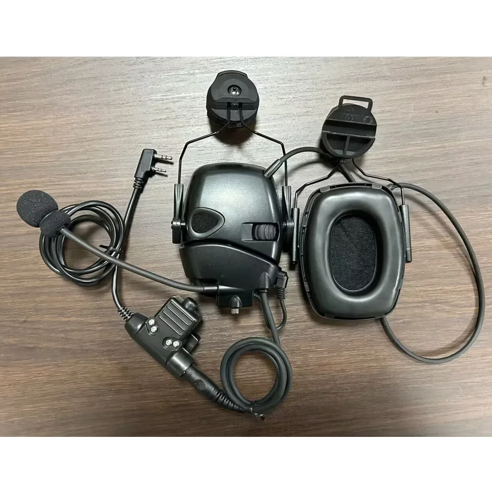 Tactical Headset Shooting Headset Noise Canceling Hunting Headset with ARC Helmet Rail Adapter Microphone Kit Comm Headset