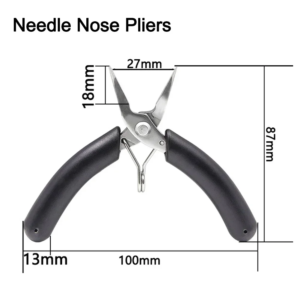 Pliers Diagonal Pliers Round Bent Needle Nose Pliers For DIY  Jewelry Making Curved Mouth Cutting Cable Nippers Hand Tools