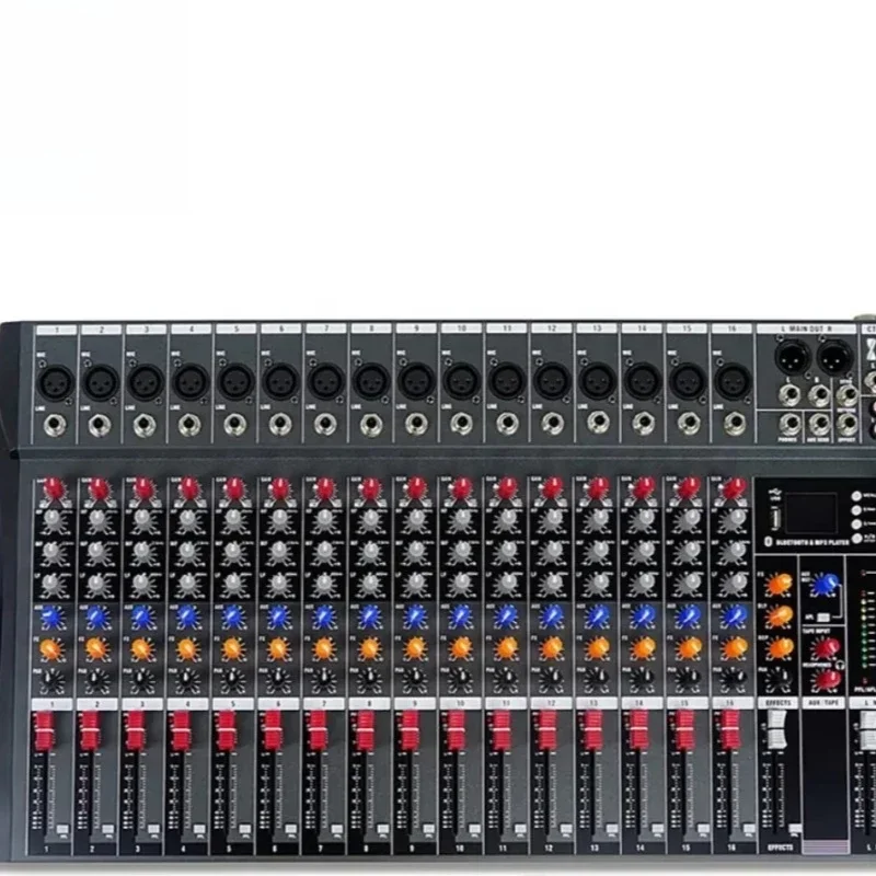 Professional 16 Mixer with Reverb Bluetooth Playback Multichannel Control Effects Equalization Mixer CT160X