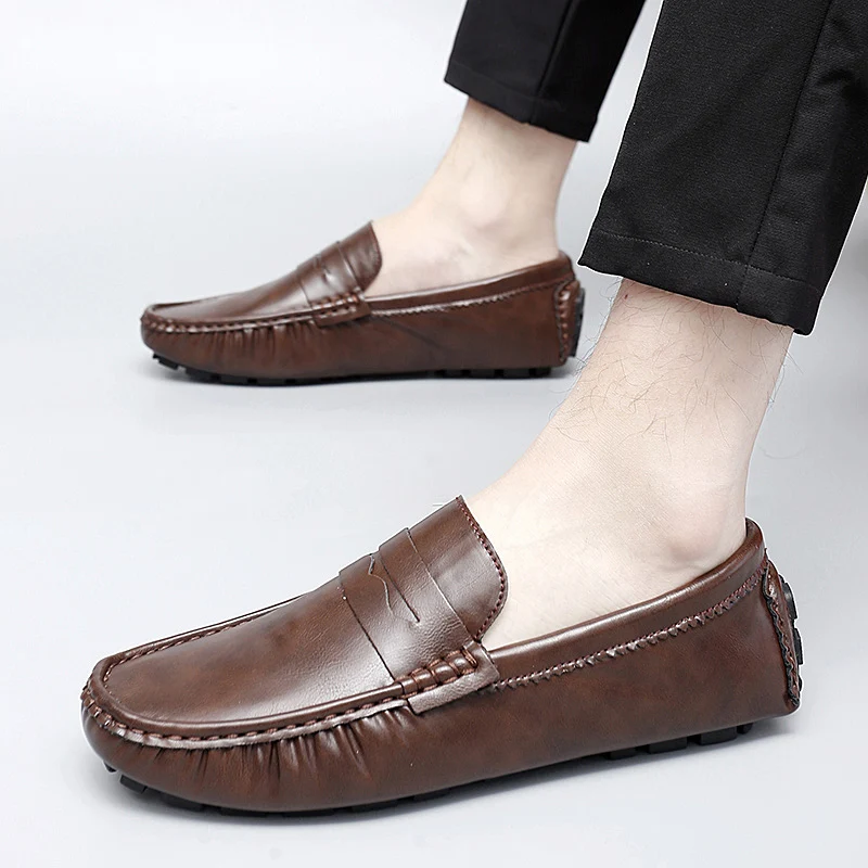 Designer Smile Moccasin Fashion Big Size 35~48 Men Women Casual Loafers Outdoor Comfort Male Driving Shoes Handmade Luxury Brand