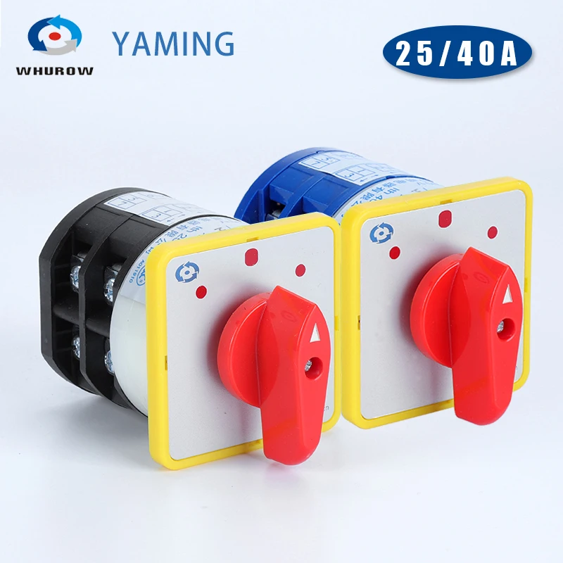 LW5-25A 40A Two/Three Positions Cam Switch Power Control Rotary Changeover Selector Motor Different Loads Silver Contact