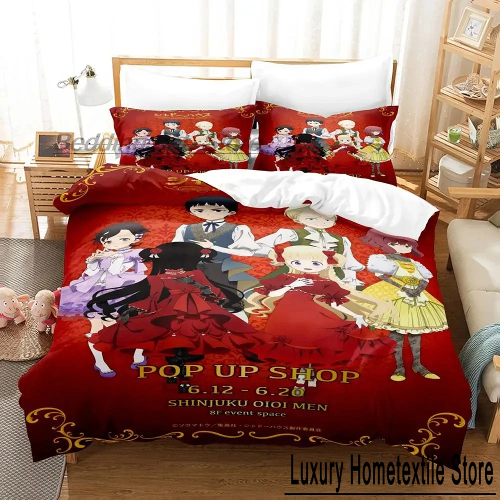 SHADOWS HOUSE Bedding Set Single Twin Full Queen King Size Bed Set Aldult Kid Bedroom Duvet cover Sets 3D Anime bed sheet set