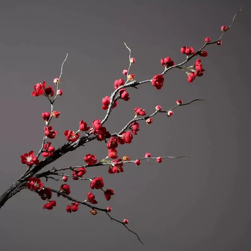 Lebensechte 120 cm künstliche Pflaumenblüten für Zimmer, Hochzeit, gefälschter Pflaumenblütenzweig für Desktop-Vase, Dekoration, Geburtstagsfeier – Detail 6