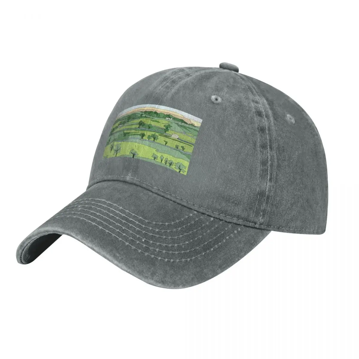 Swaledale, Yorkshire Dales National Park - digital art Baseball Cap Beach Outing Luxury Hat derby hat Cosplay Boy Child Women's