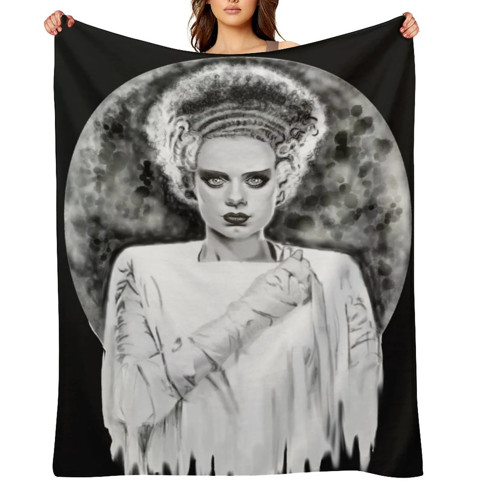 

Frankenstein's Bride Throw Blanket warm for winter Sofas for sofa Plush Blankets