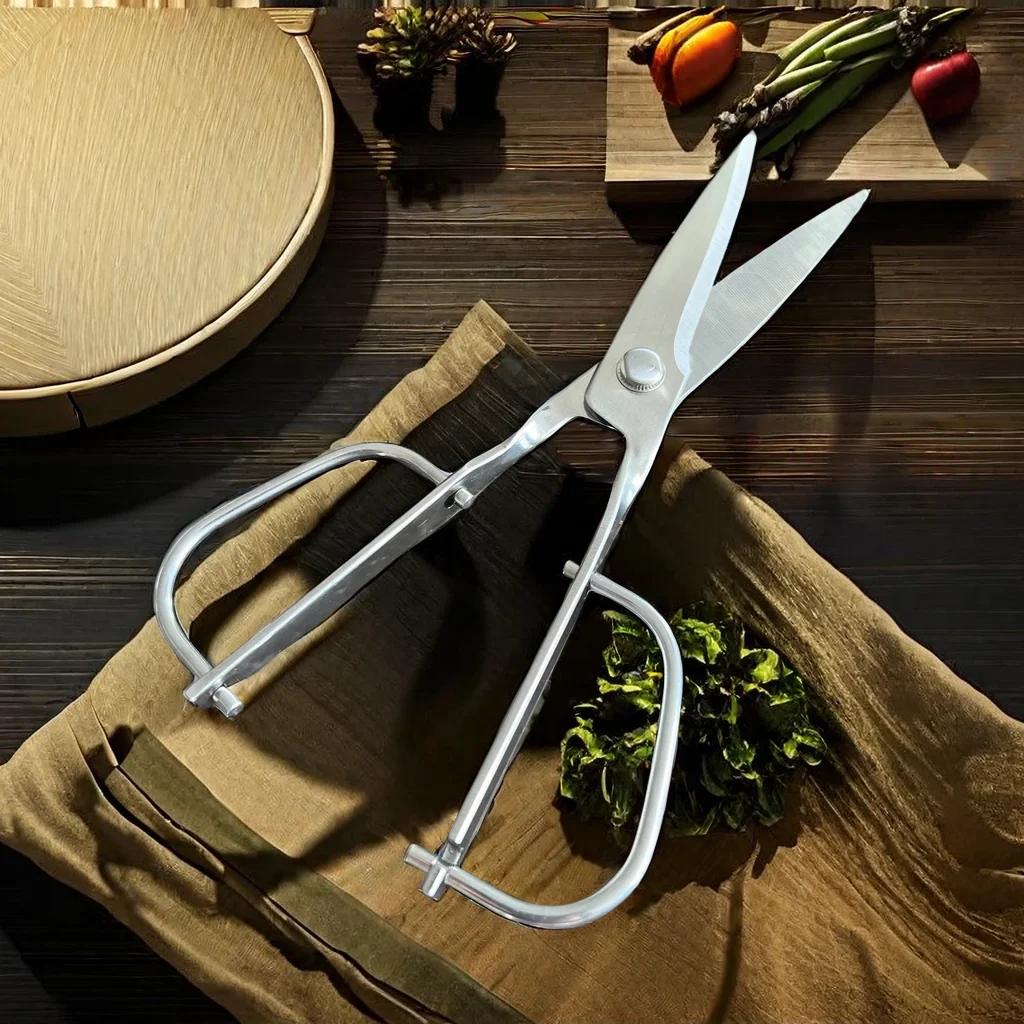 All Steel Wire Handle Scissors Kitchen Scissors 3cr Stainless Steel Detachable Food Scissors Multifunctional Grill Scissors