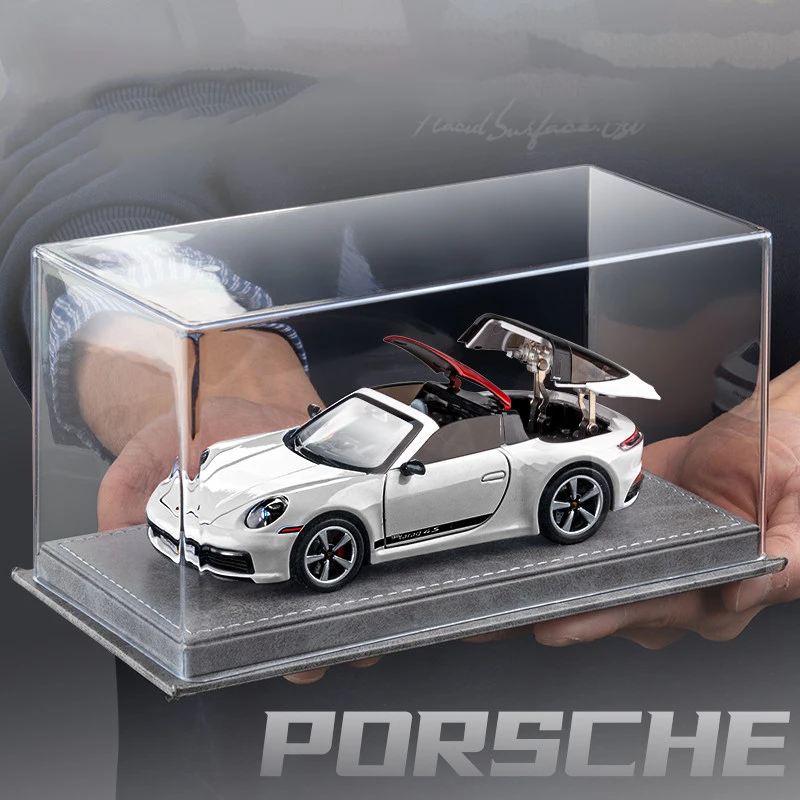 

Масштабная модель спортивного автомобиля 911 из литого металла 1:32, детская игрушечная машинка с регулируемыми сиденьями, подарок для мальчиков